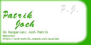 patrik joch business card